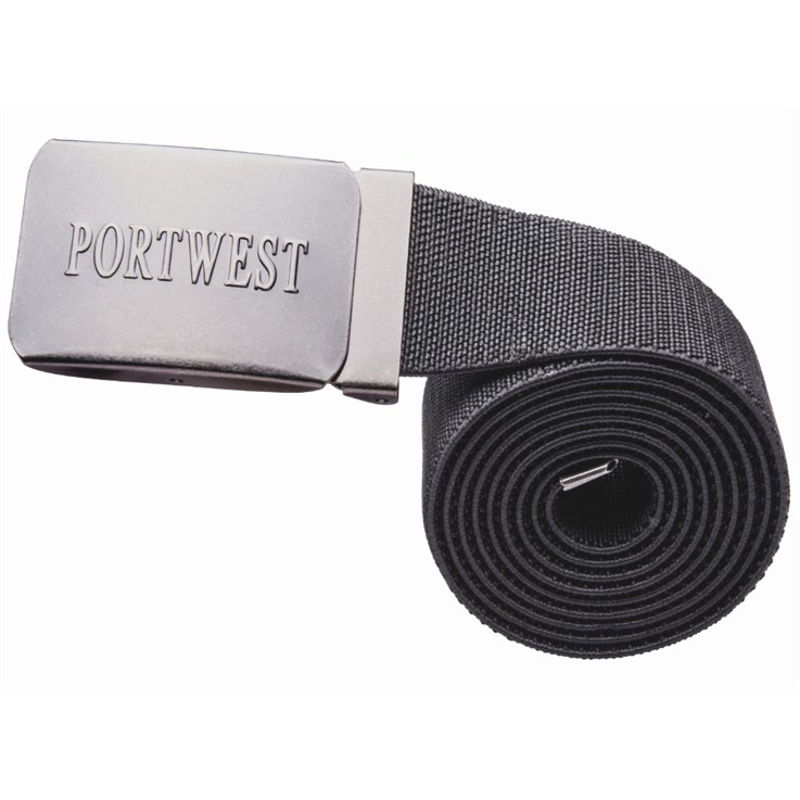 Portwest Elasticated Work Belt C105 Black